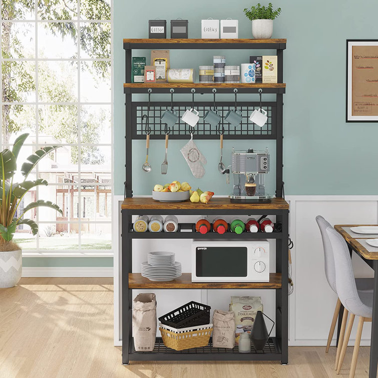 17 Stories Marik 32'' Steel Standard Baker's Rack with Microwave